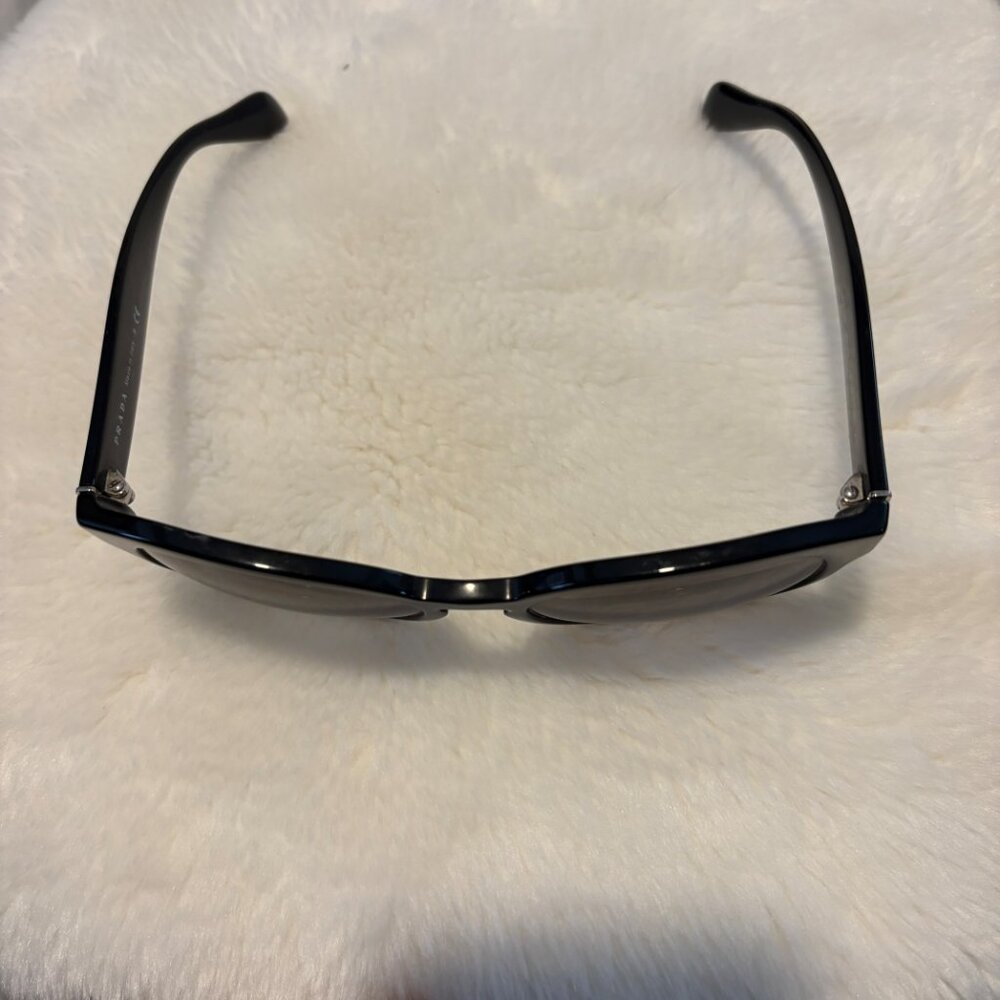 PRADA Round Sunglasses Black Frames Smoke Lens Designer Glasses - Picture 2 of 14